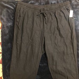 Old Navy Black Linen Pant 3X